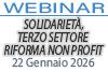 Webinar 22/01/2026 - Solidarietà, Terzo Settore Riforma Non Profit