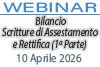 Webinar 10/04/2026 - Bilancio - Scritture di assestamento e rettifica (1ª parte)