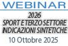 Webinar 10/10/2025 - Tra dubbi e chiarimenti , come affrontare il 2026 nello sport e terzo settore? Prime indicazioni sintetiche