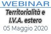 05/05/2020 Webinar Formativo: Territorialità e I.V.A. Estero
